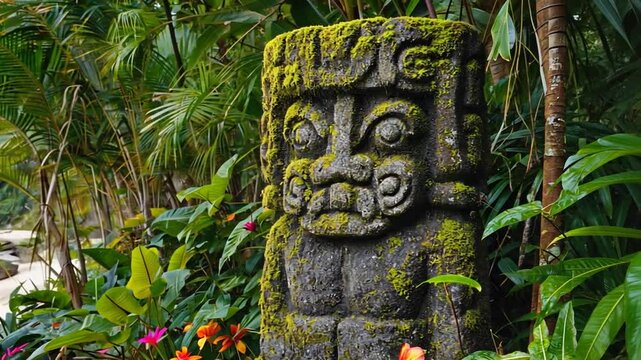 Moai in French Polynesia.