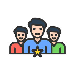 Leadership icon vector image. Suitable for mobile apps, web apps and print media.