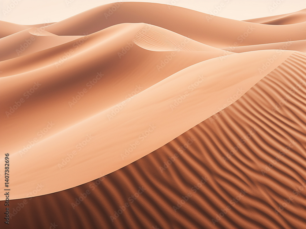 Poster endless dunes rolling gently wind sculpting forms constantly patterns shifting naturally