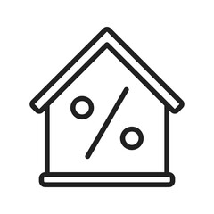 Mortgage icon vector image. Suitable for mobile apps, web apps and print media.
