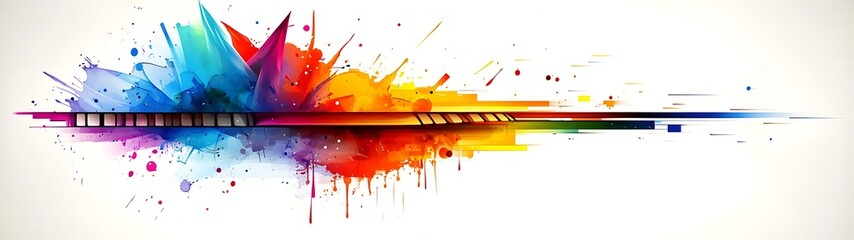 Abstract Colorful Splashes