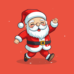 Character Santa Claus mascot logo