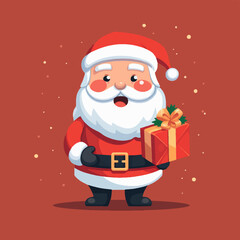 Character Santa Claus mascot logo