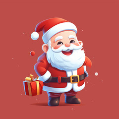 Character Santa Claus mascot logo