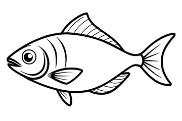 Piranha Ink Drawing Vector