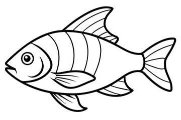 Piranha Ink Drawing Vector