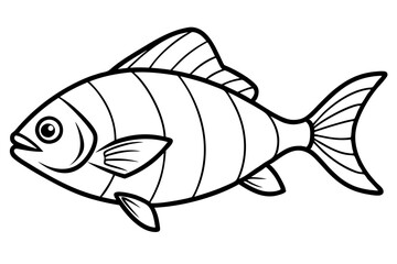 Piranha Ink Drawing Vector