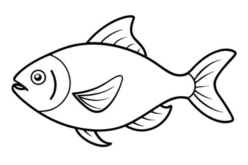Piranha Ink Drawing Vector