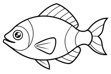 Piranha Ink Drawing Vector