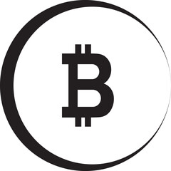 Flat design vector bitcoin icons, signs of modern cryptocurrancy isolated on white background.