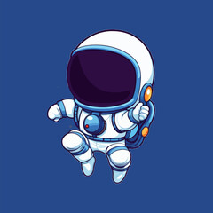 Astronaut Boy Mascot logo galaxy