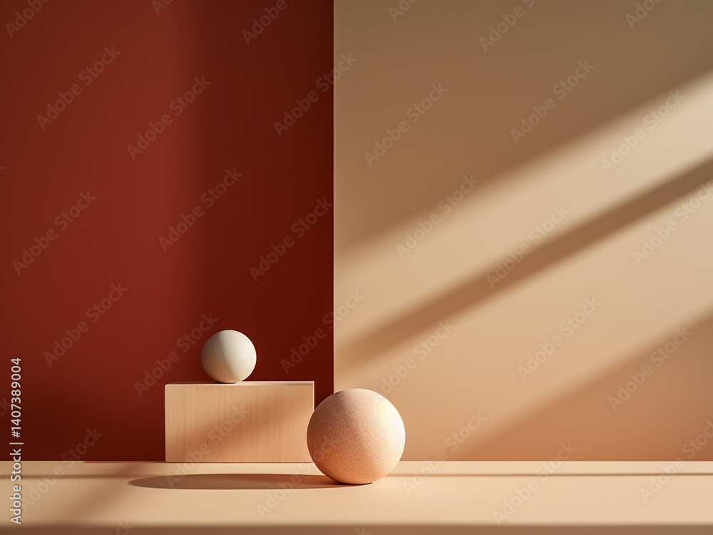 Poster simple design showcasing elements balanced carefully with minimalism outlined in light