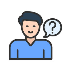Question icon vector image. Suitable for mobile apps, web apps and print media.