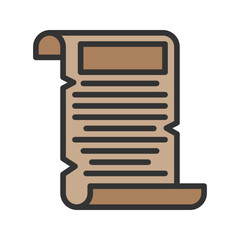 Scroll icon vector image. Suitable for mobile apps, web apps and print media.