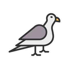 Seagull icon vector image. Suitable for mobile apps, web apps and print media.
