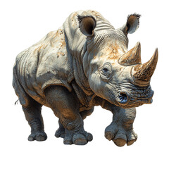 Fototapeta premium rhinoceros on a transparent background 