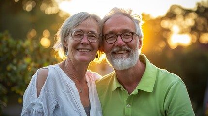 A Happy Senior Couple Embracing