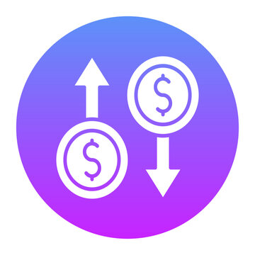 Increase and Decrease in Rate Icon