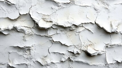 Obraz premium Abstract White Paint Texture Showing Cracks And Peeling Surface Details