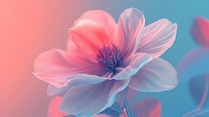 Fototapeta premium Soft pink flower blossom pastel color background floral design art bloom macro image petals beauty
