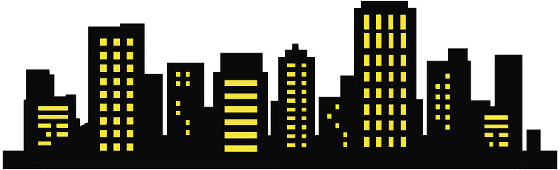 Obraz premium High-rise skyline silhouette 