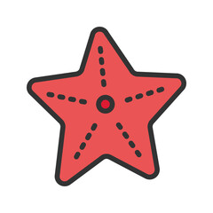 Obraz premium Starfish icon vector image. Suitable for mobile apps, web apps and print media.