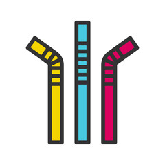 Straw icon vector image. Suitable for mobile apps, web apps and print media.