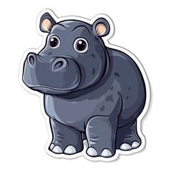 Fototapeta premium hippopotamus, animal, vector, transparent background