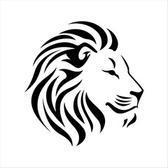Fototapeta premium Lion Head in Bold Profile