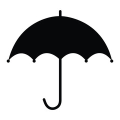 Umbrella flat vector icon isolated on white background. 