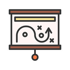 Whiteboard icon vector image. Suitable for mobile apps, web apps and print media.