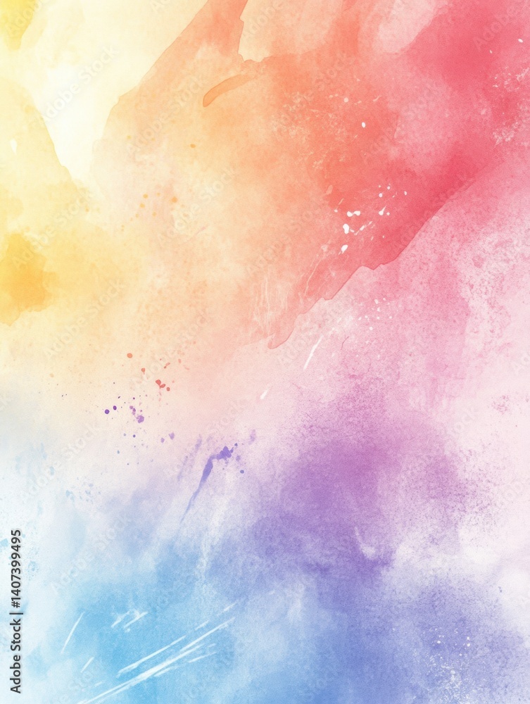 Aufkleber creative watercolor splash texture background featuring soft blending and pastel tones for artistic 