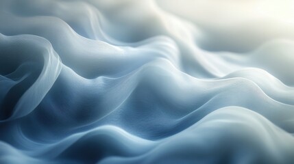 Obraz premium Abstract Blue Wavy Textured Background with Soft Lighting and Flowing Forms