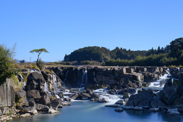 快晴の曽木の滝