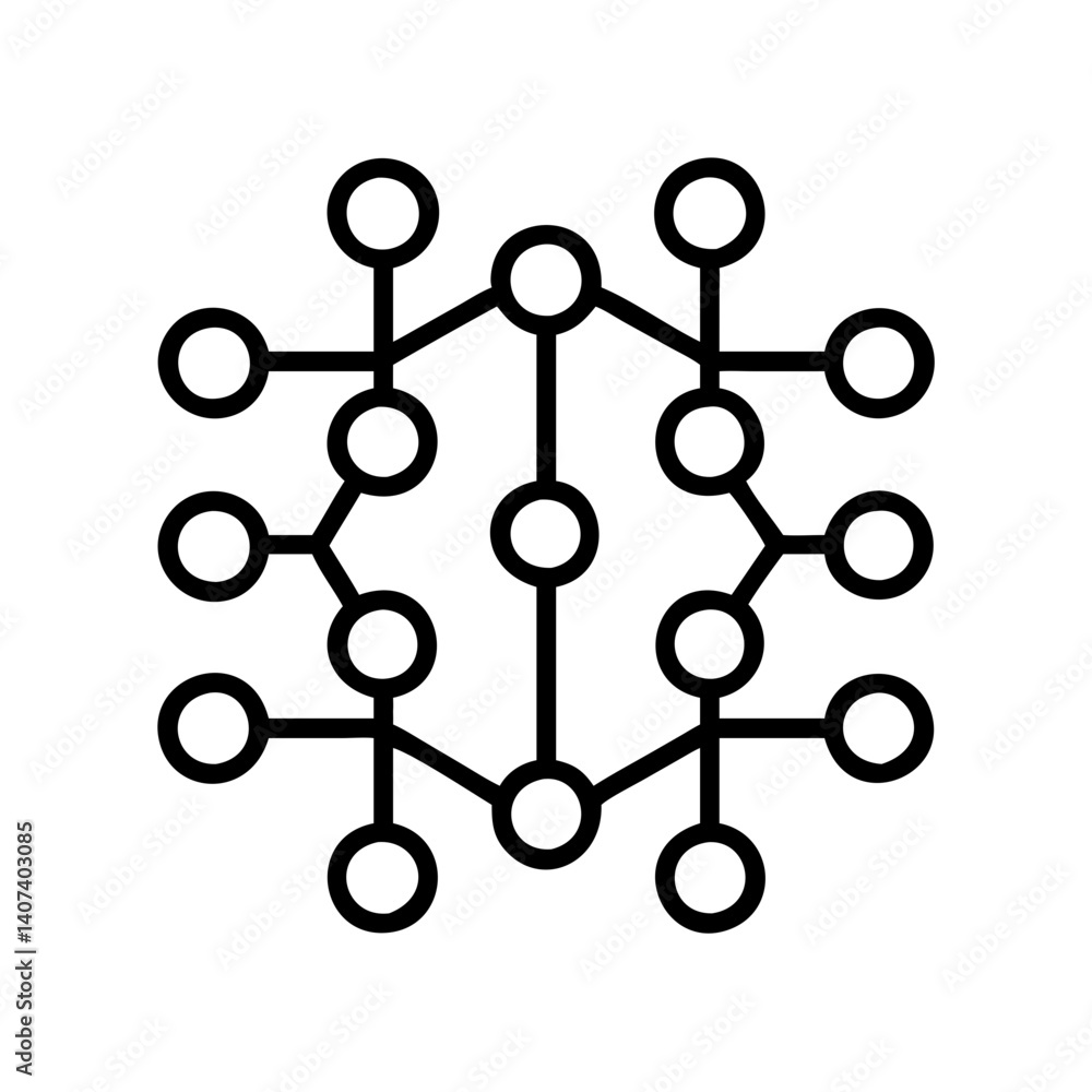 Poster abstract network connection diagram with circles and lines for technology concept design ideas