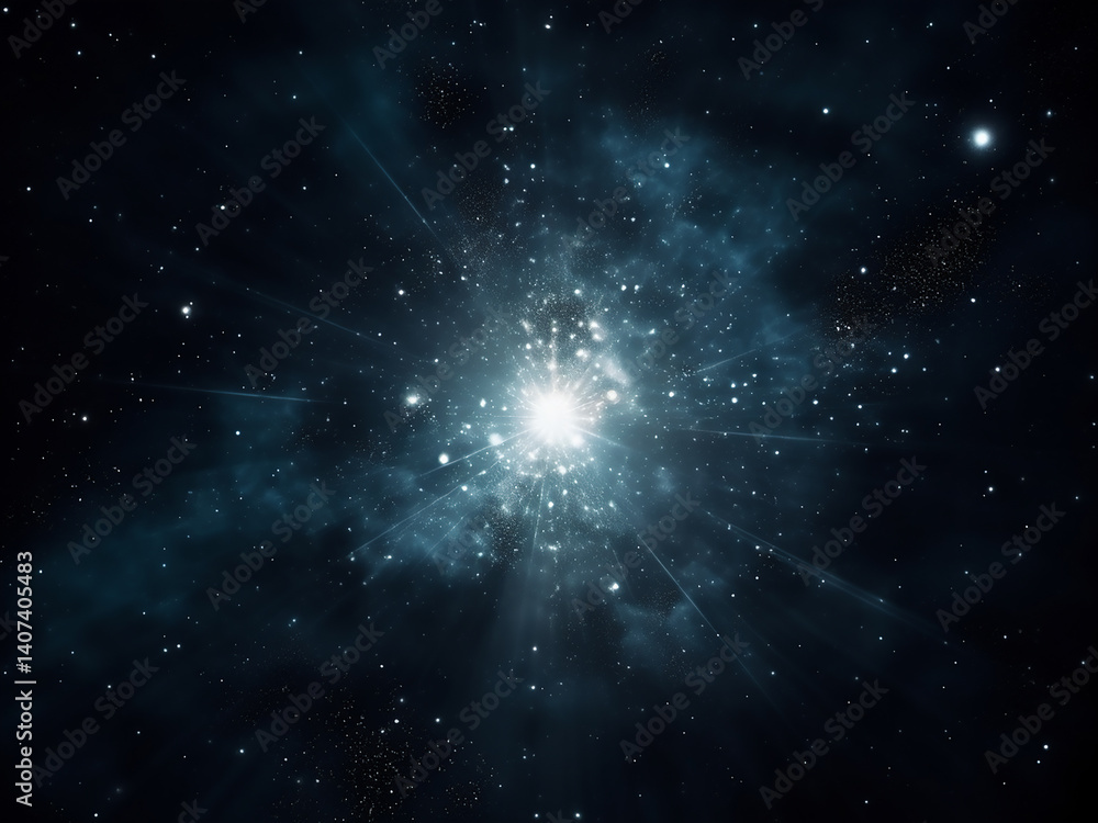 Aufkleber star field rotating with the celestial sphere turning and constellations moving steadily