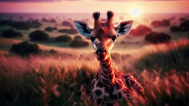 Giraffe in der Sawane