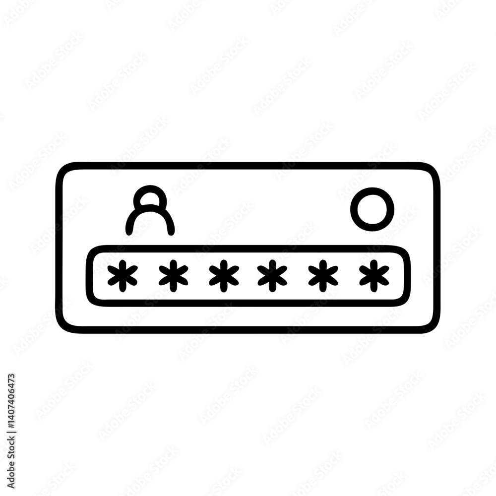 Poster password login security authentication access account protection private safe secure key entry