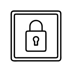 Lock icon vector illustration for security safety protection symbol and privacy concept design element