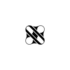 Modern Geometric Logo on White: Abstract Design Element