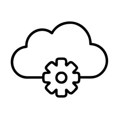 Cloud computing configuration management setting icon for data management solutions online system