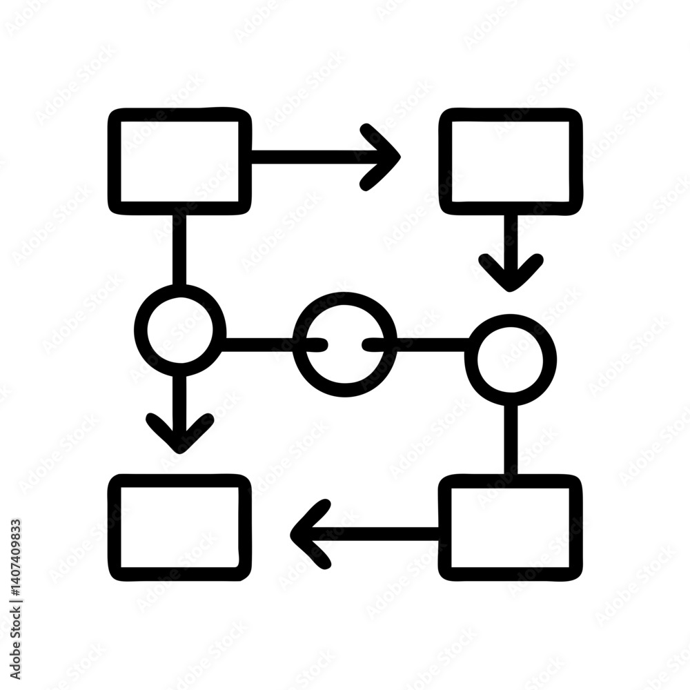 Poster flowchart diagram process workflow chart illustration infographic design presentation template vecto