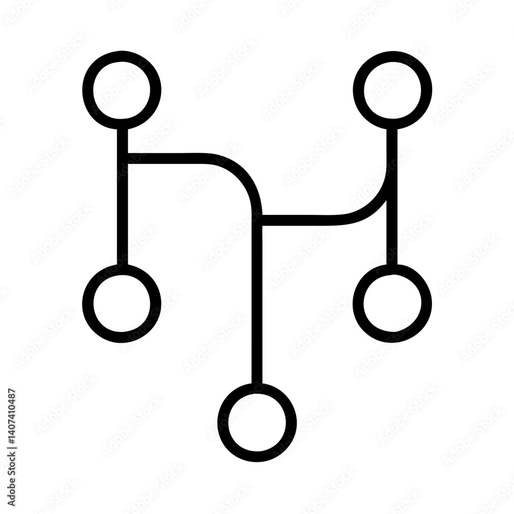 Poster abstract network diagram with connected nodes and lines for data flow visualization concept