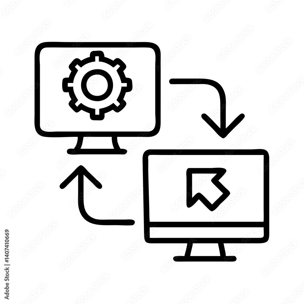 Aufkleber Data synchronization and backup solution for computer network system configuration and transfer process