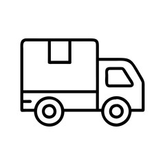 Delivery truck icon vector illustration for shipping and logistics transportation service design