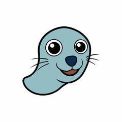 seal head with big eyes.