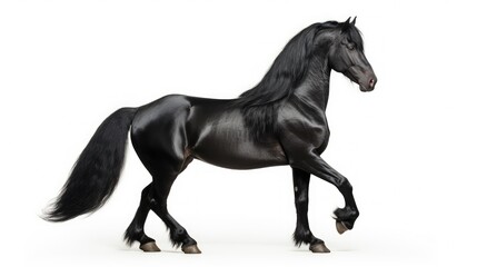 Fototapeta premium stalli horse isolated on white