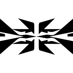 Abstract Geometric Composition: Black, White, and Gray Elements