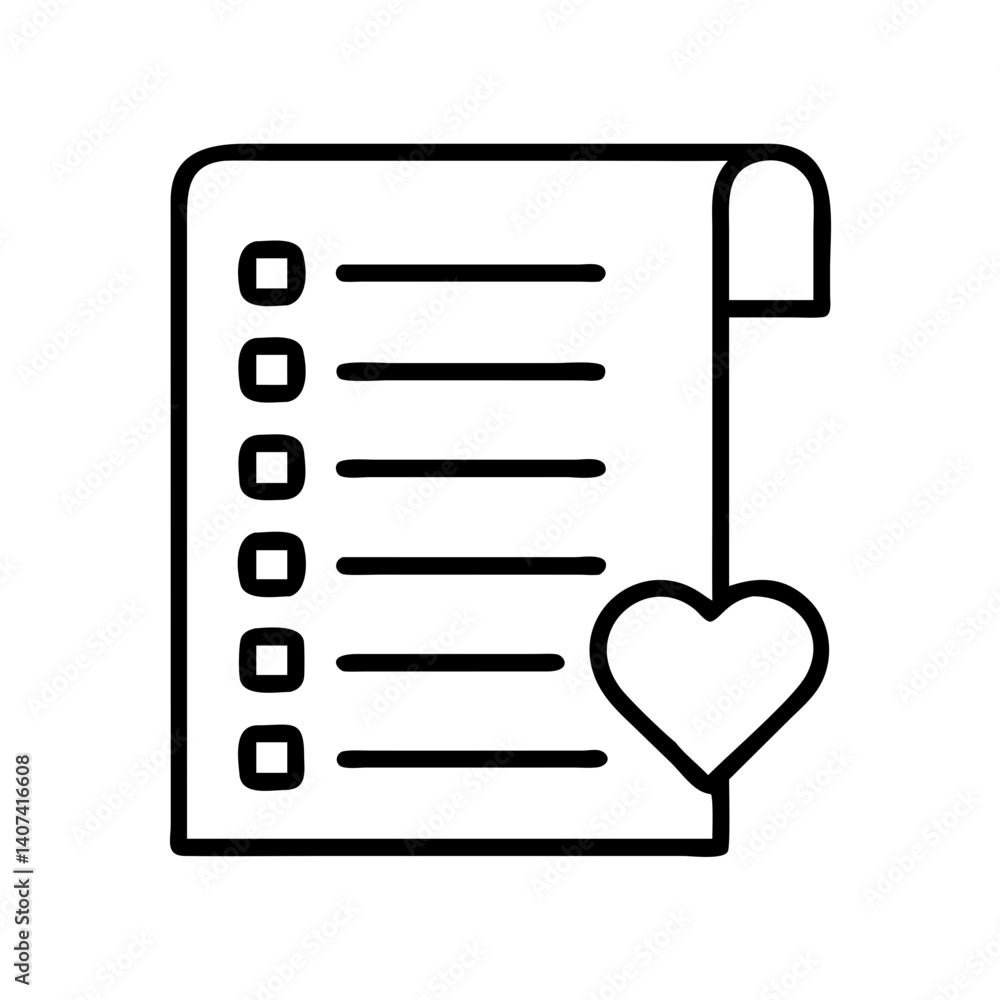 Poster favorite to do list icon vector design template for task management and planning concept 90