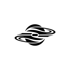 Black Abstract Geometric Logo on White - Minimalist Design